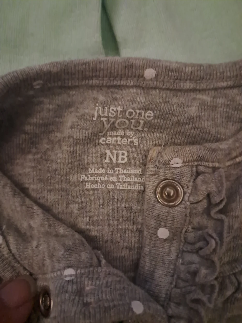 Carter's Gray & Mint Baby Outfit Set